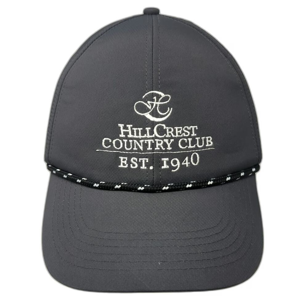 Cloud Fit Snapback Gray One Size Hillcrest Country Club Golf Hat Rope Detail